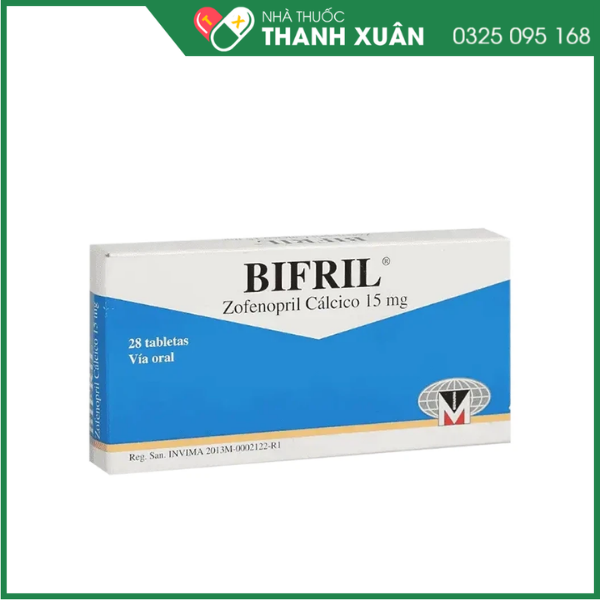 Bifril 15 điều trị tăng huyết áp, nhồi máu cơ tim